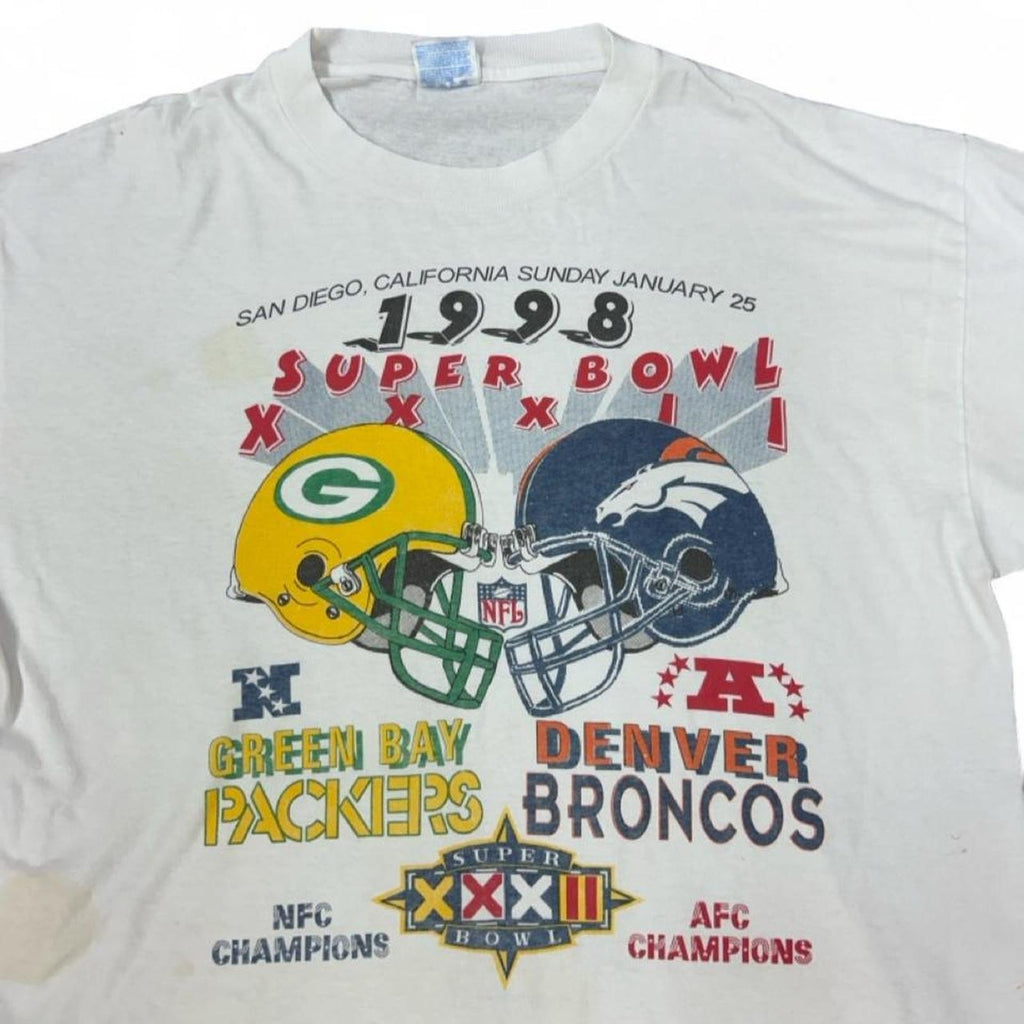 Vintage 1998 Super Bowl XXXII Green Bay Packers vs Denver Broncos NFL