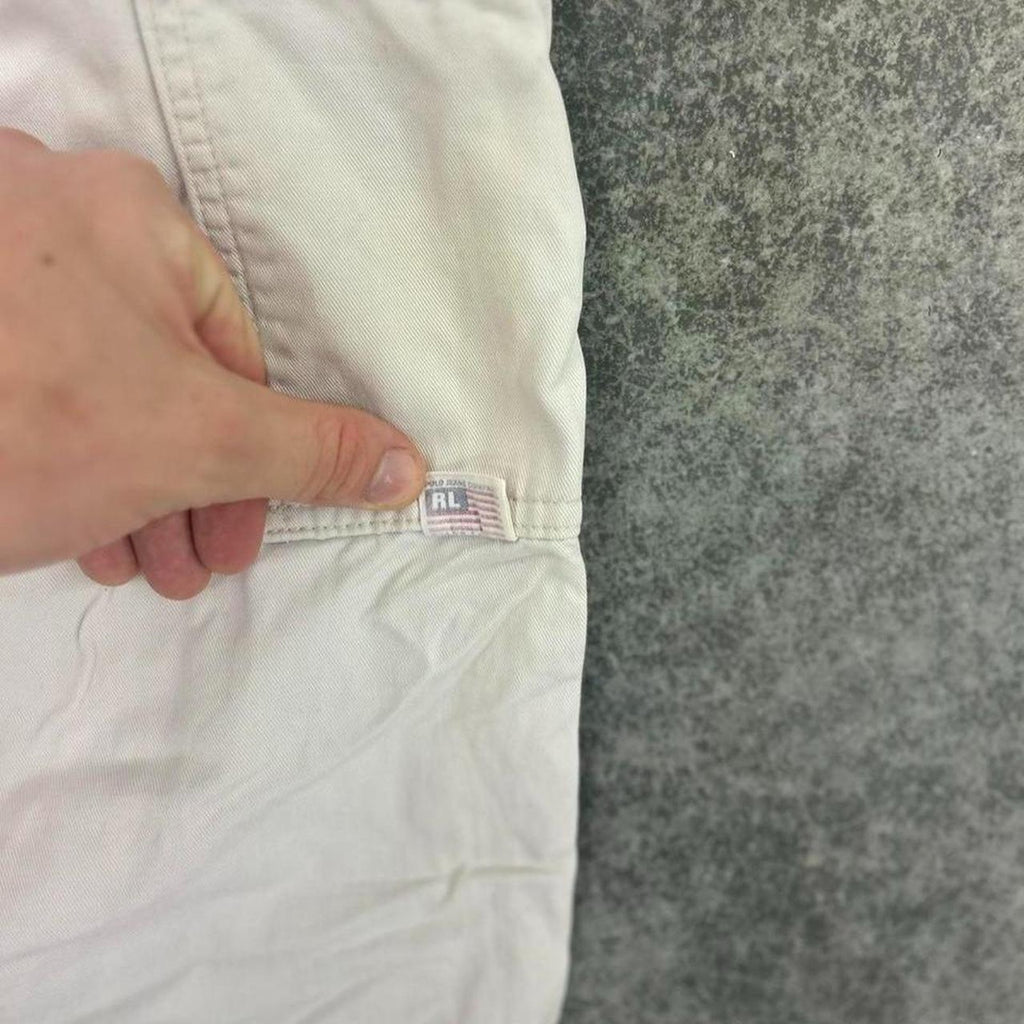Vintage Baggy White Ralph Lauren 90s Carpenters Pants