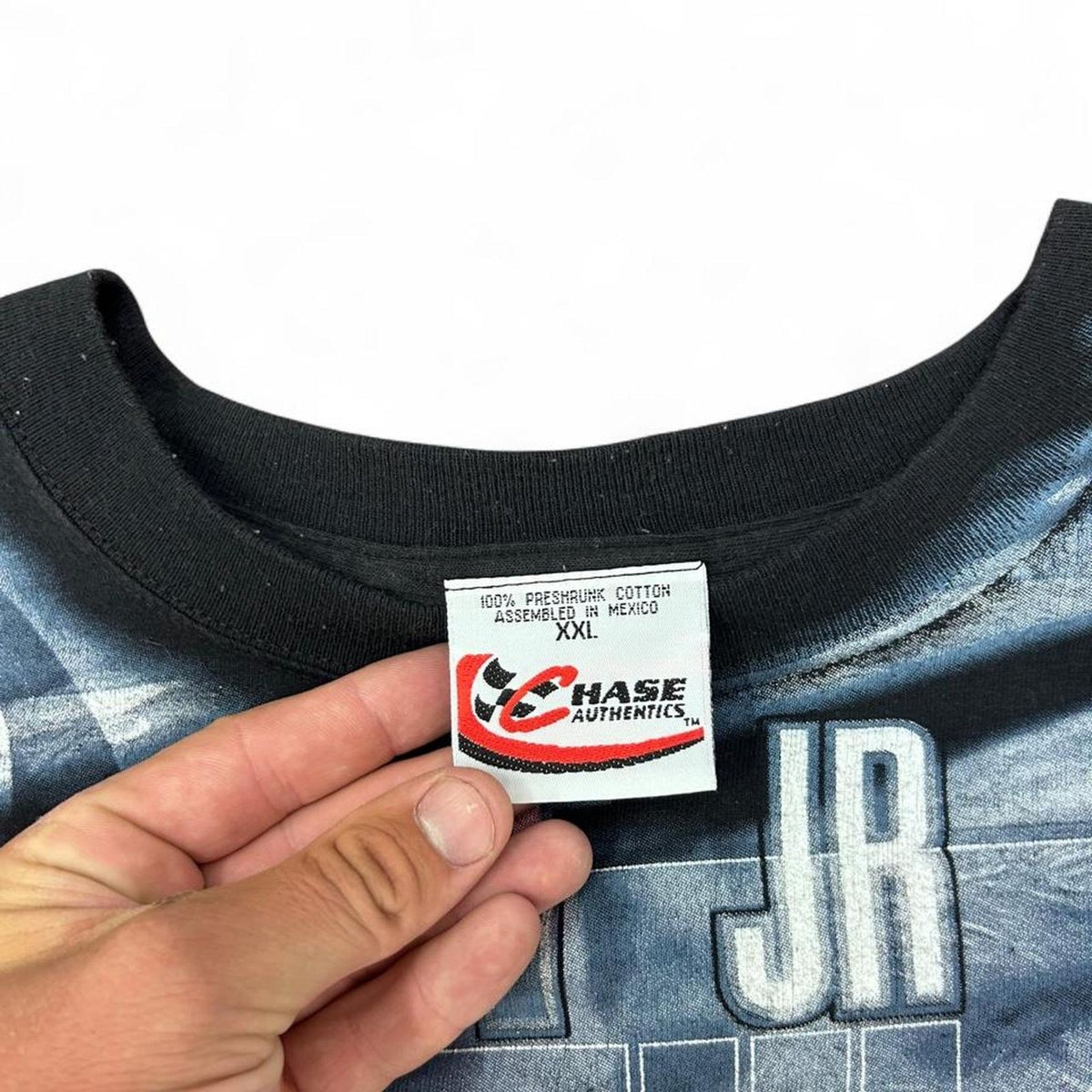 Vintage AOP Dale Earnhardt Jr. Nascar All Over Print T Shirt Large Dominator NOS