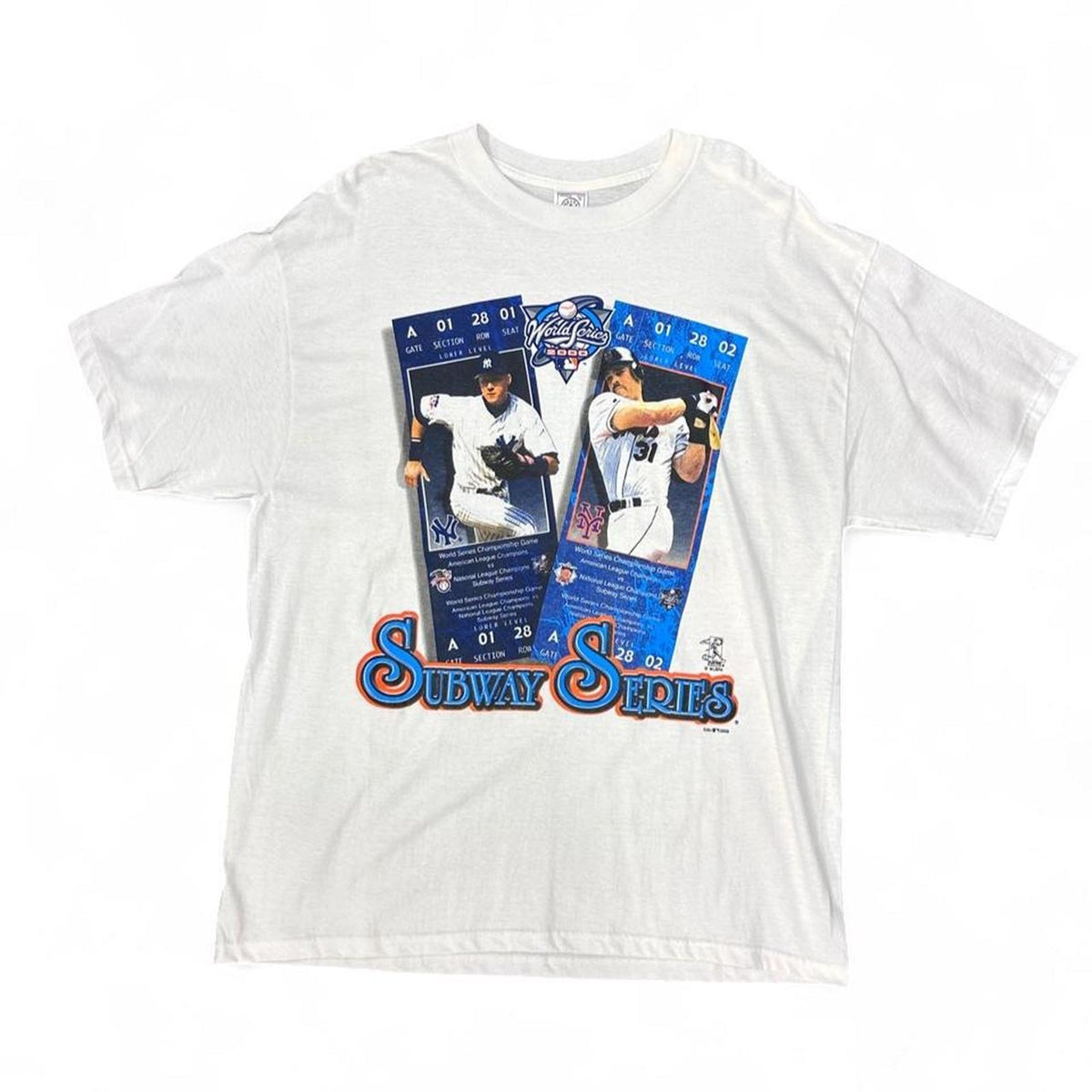 Vintage 2000 New York Yankees World Series T-Shirt Subway Series Derek Jeter