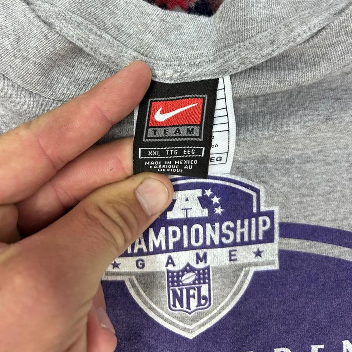 Vintage 2000s Baltimore Ravens AFC Conference Champions Gray Tee