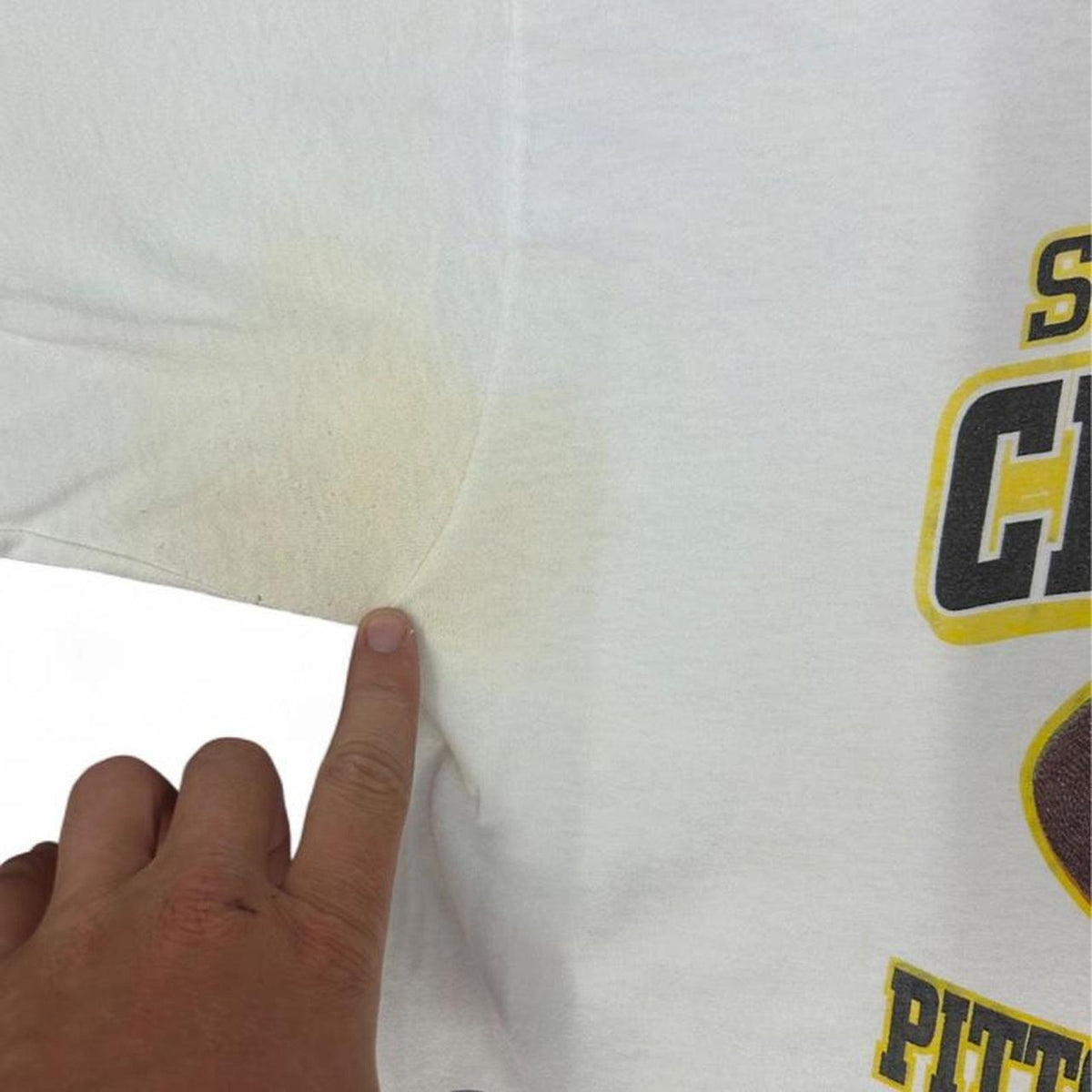 Vintage 90s Pittsburgh Steelers Super Bowl XL Champions White Tee