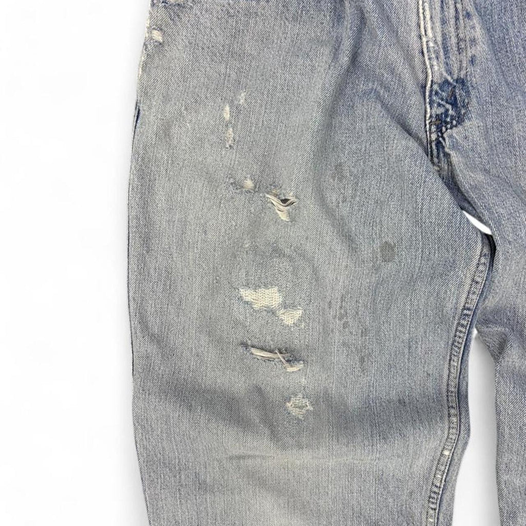 Vintage Levi’s Silvertab Baggy Light wash Raw Cut Distressed Grunge Y-2k Denim