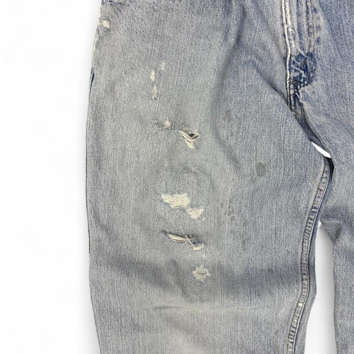 Vintage Levi’s Silvertab Baggy Light wash Raw Cut Distressed Grunge Y-2k Denim
