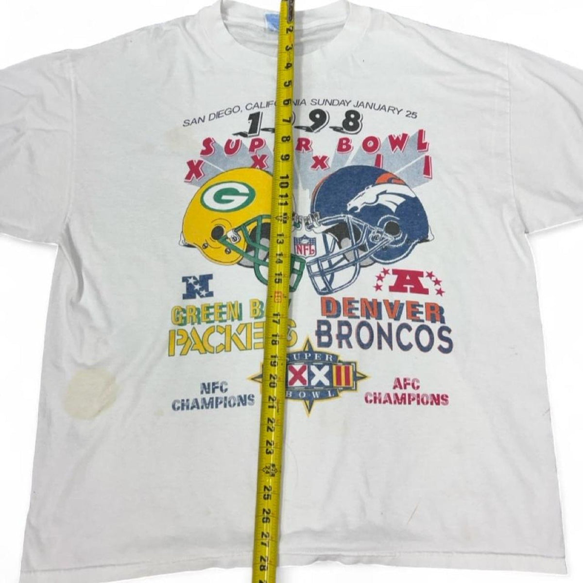Vintage 1998 Super Bowl XXXII Green Bay Packers vs Denver Broncos NFL