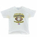 Vintage 90s Pittsburgh Steelers Super Bowl XL Champions White Tee