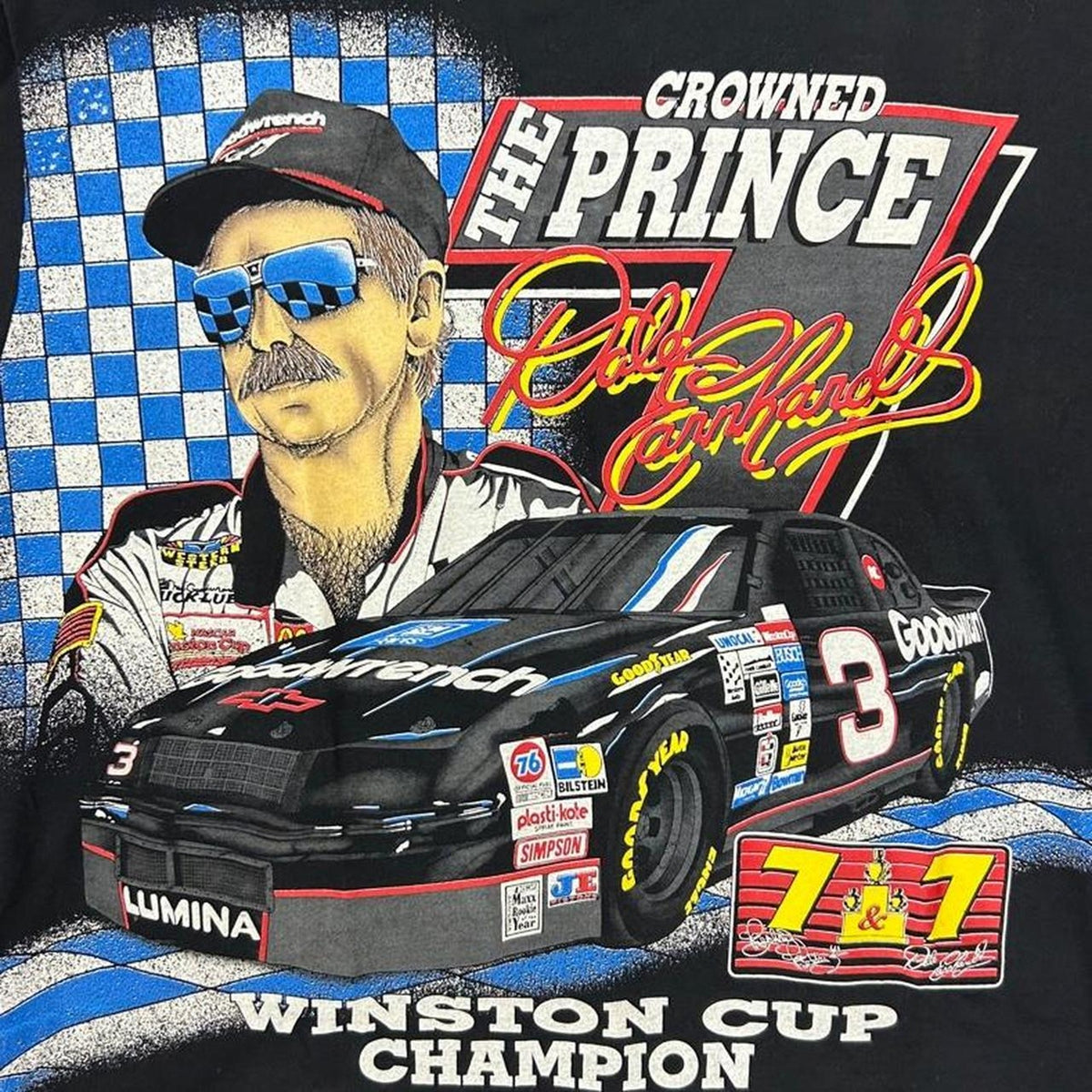 Vintage 90s Dale Earnhardt Richard Petty 7 Winston t-shirt