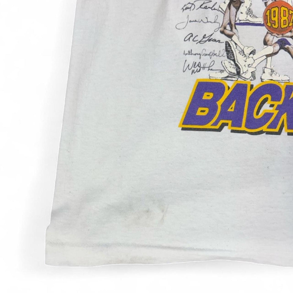 Vintage Lakers Back To Back World Champs 87-88 Caricature T-Shirt