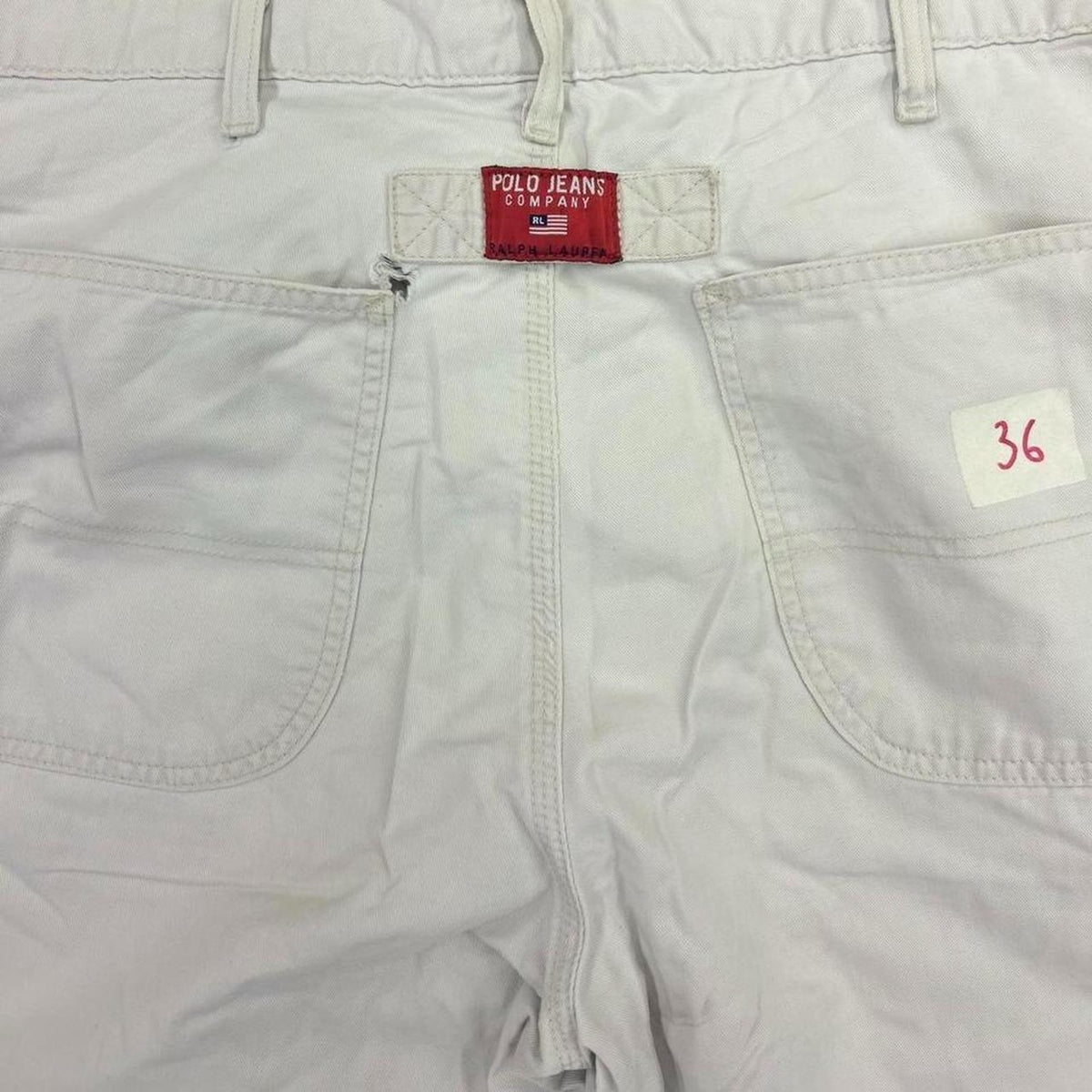 Vintage Baggy White Ralph Lauren 90s Carpenters Pants