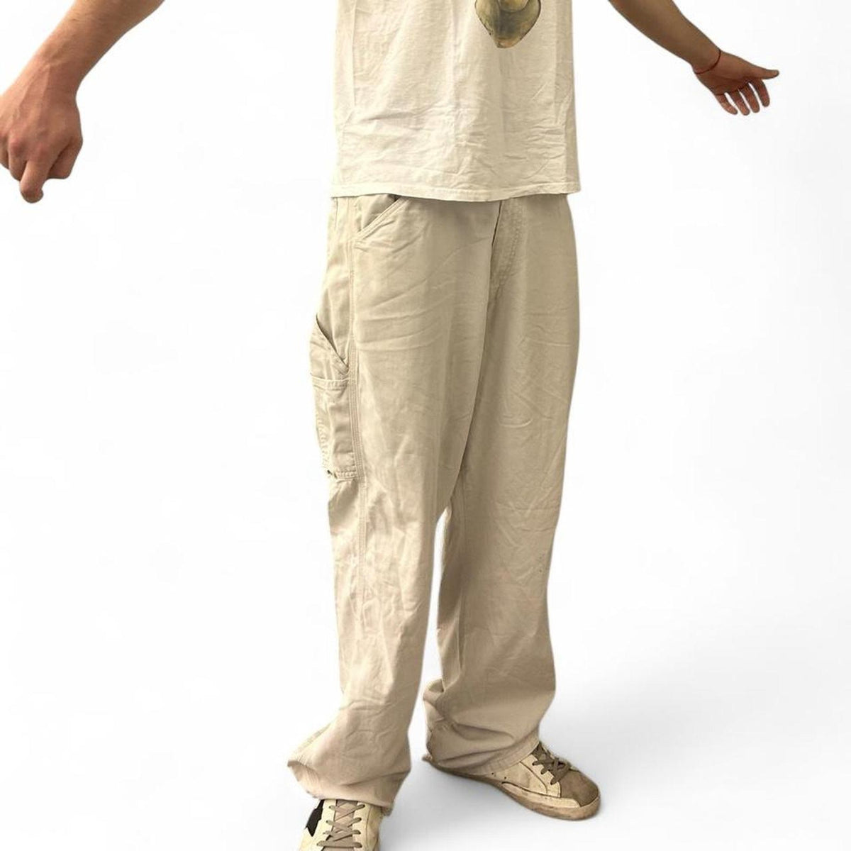Vintage Baggy White Ralph Lauren 90s Carpenters Pants