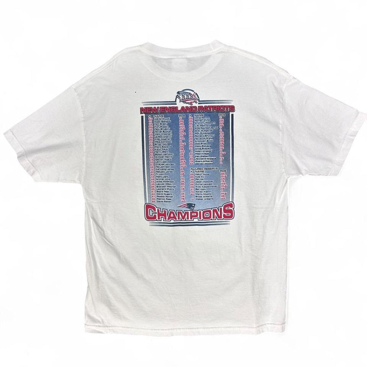 Vintage 2002 New England Patriots Super Bowl Champions Team Players